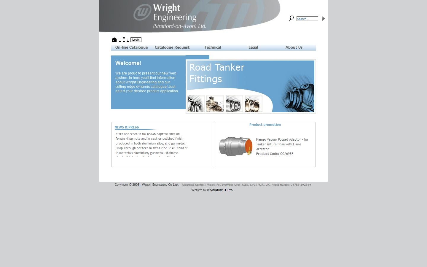 Wright Engineering Co. Ltd Website