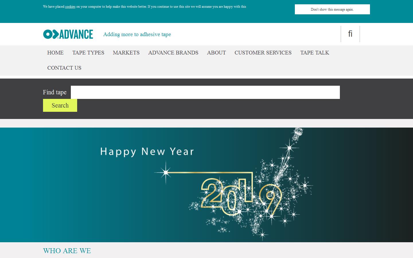 Advance Tapes Group Ltd Website