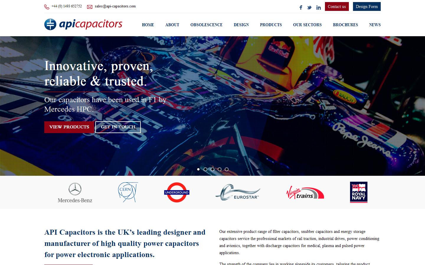 A P I Capacitors Website