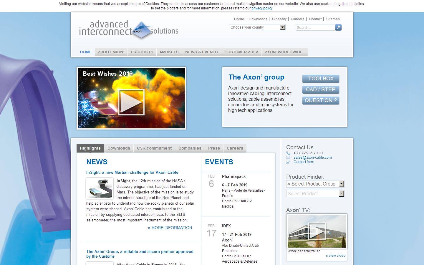 Axon Cable Ltd Website