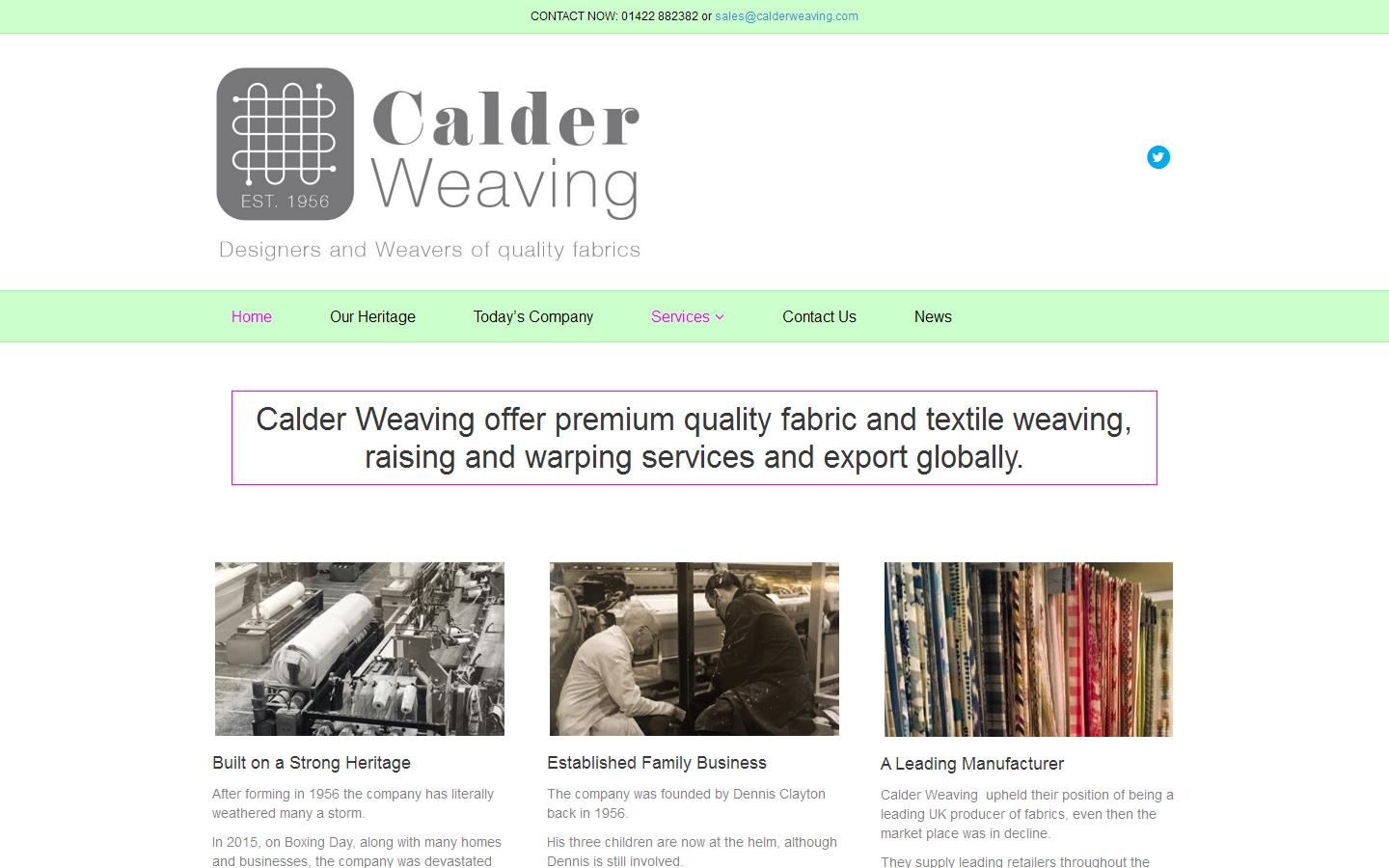 Calder Weaving Co. Ltd Website