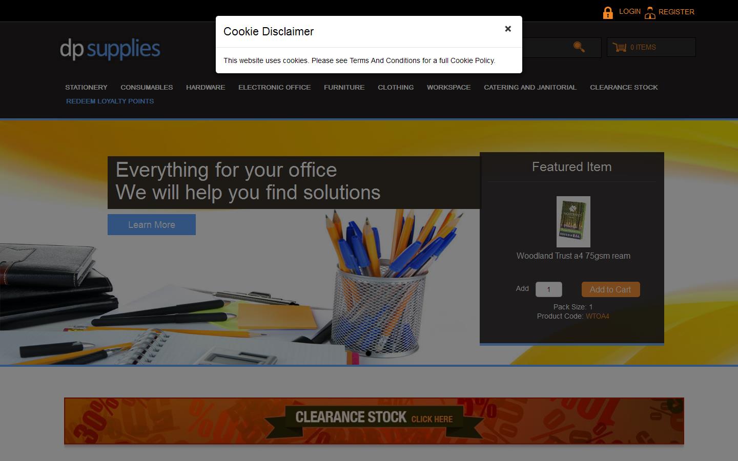 D P Supplies Website