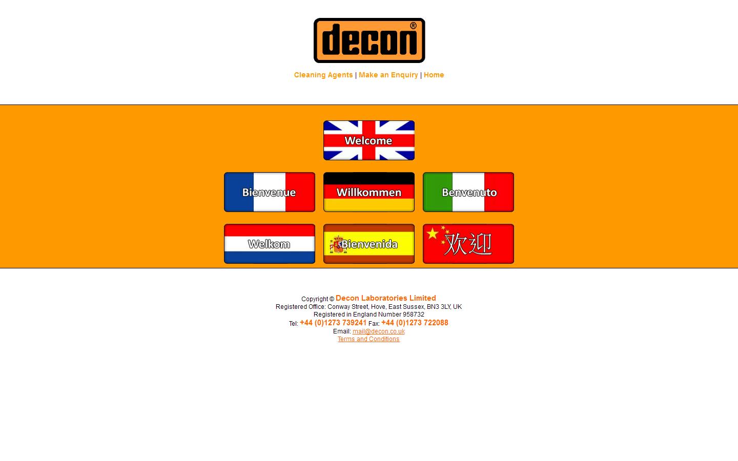 Decon Laboratories Website