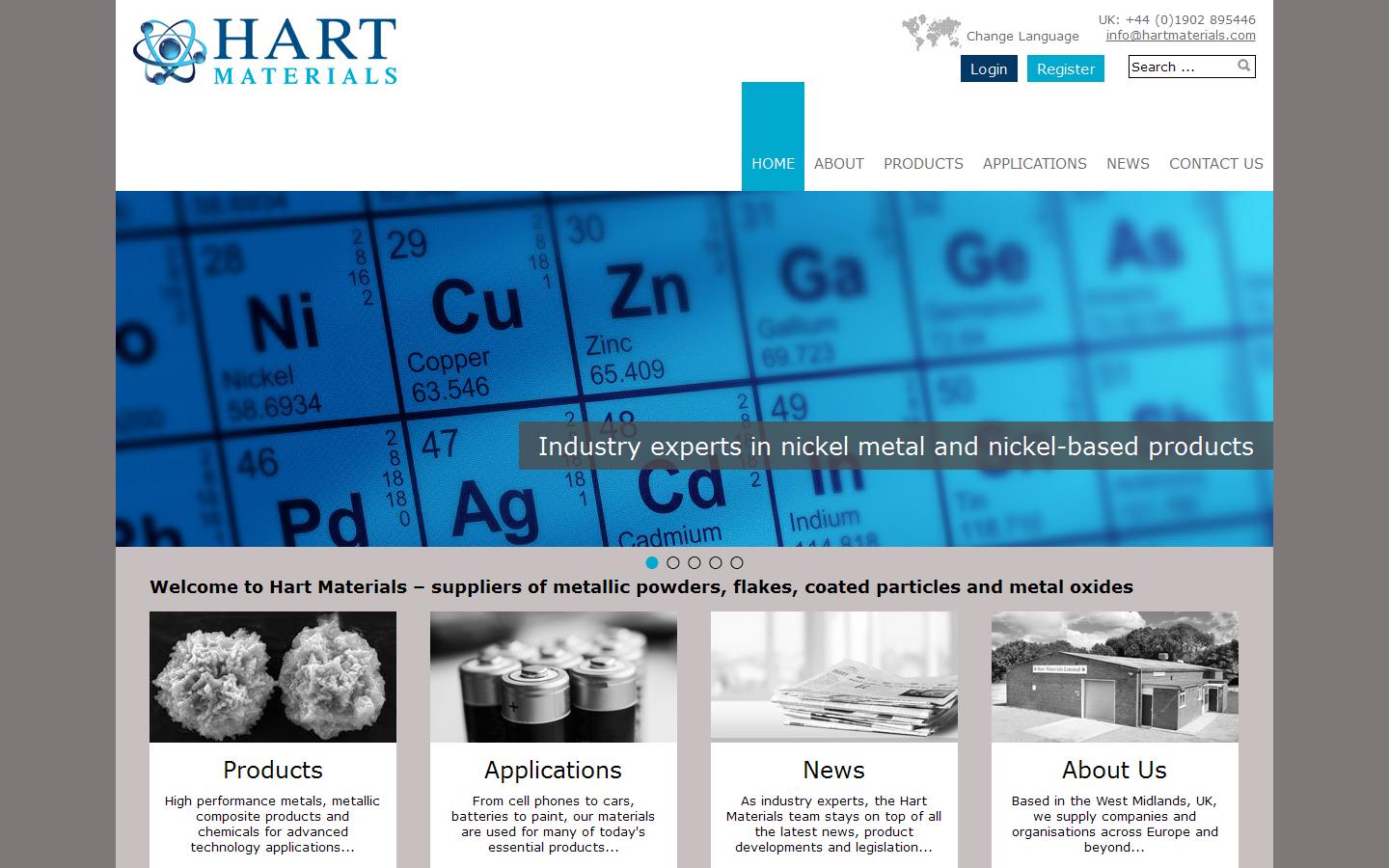 Hart Materials Website