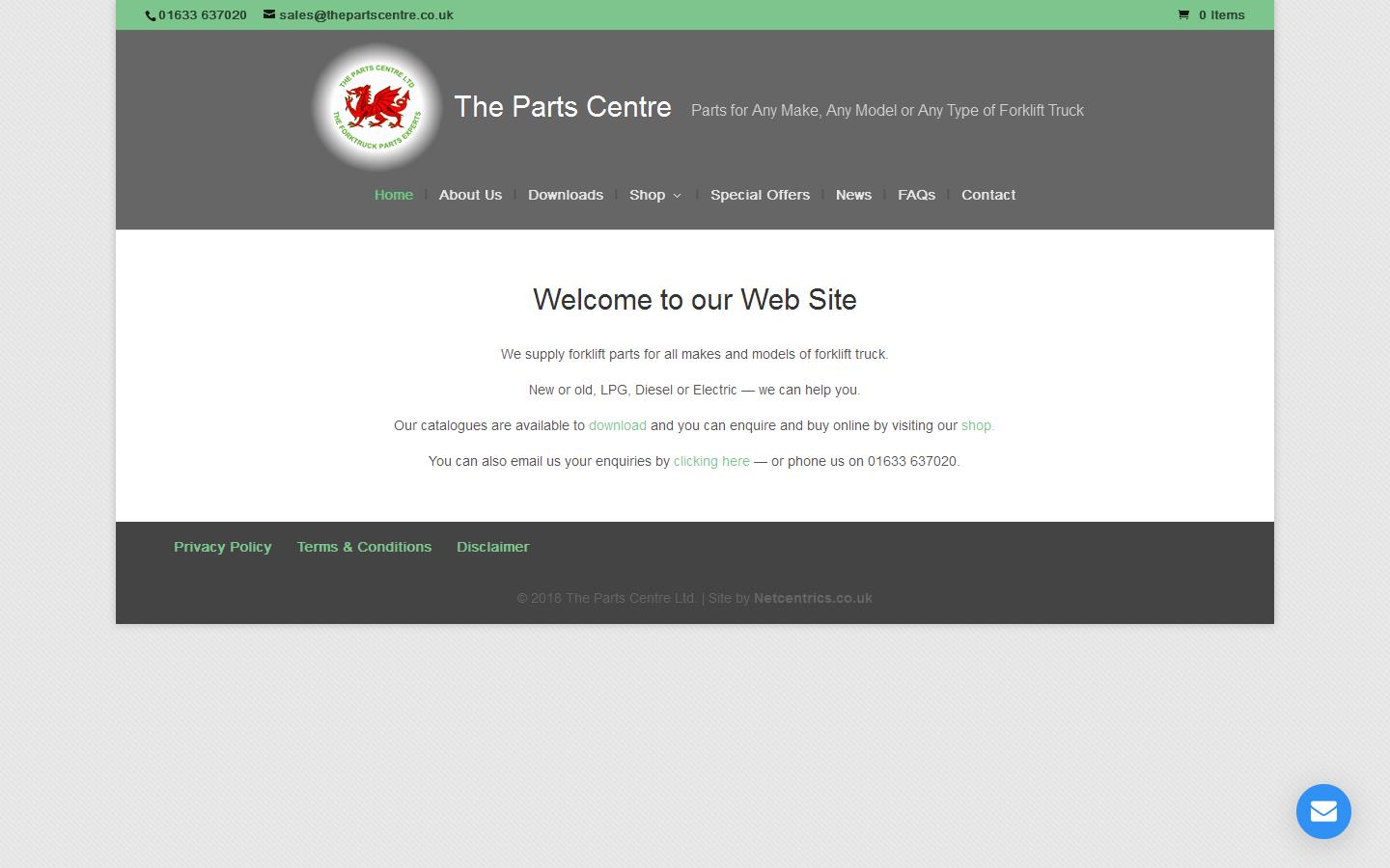 The Parts Centre Ltd Website