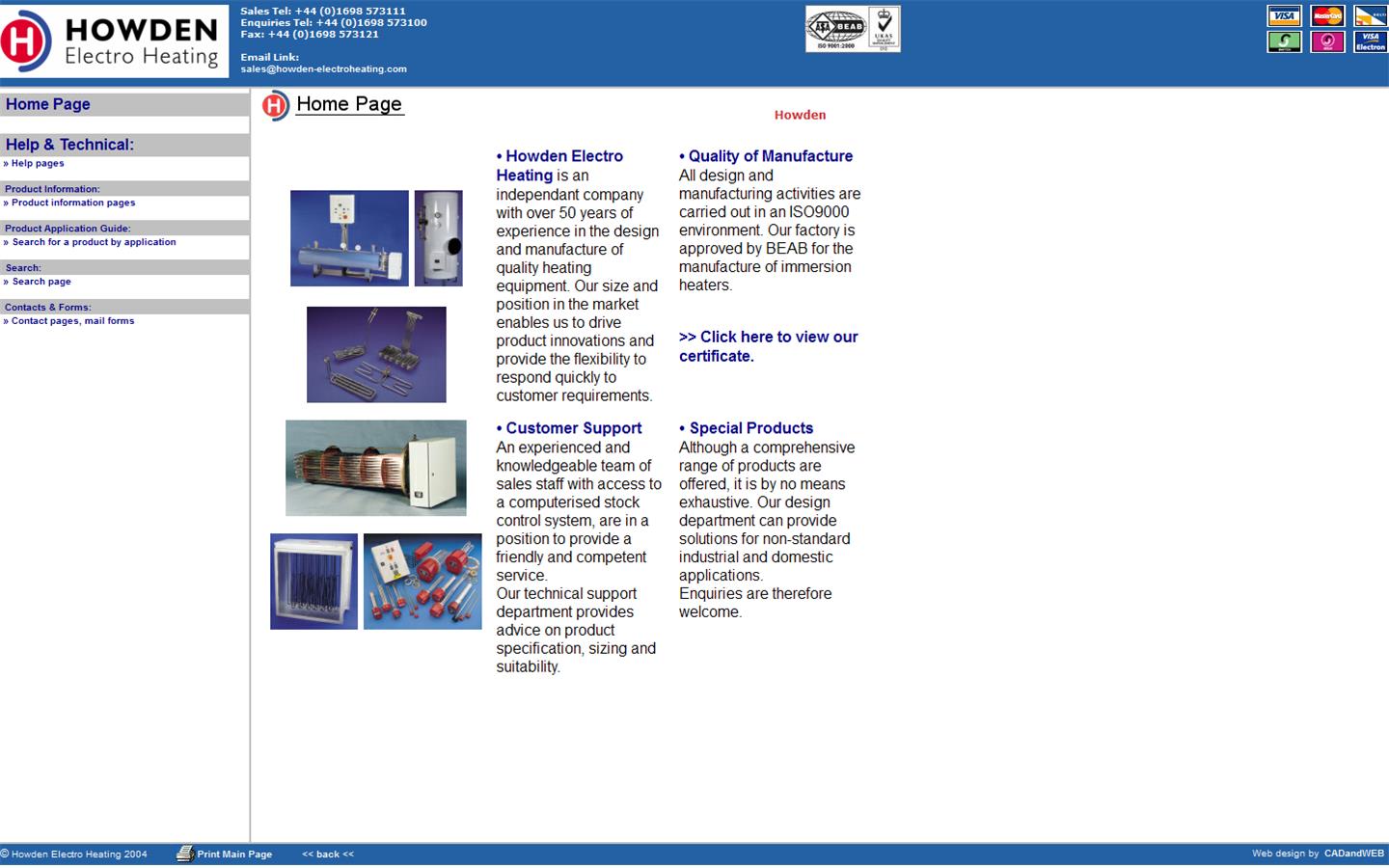 Howden Electro Heating Website