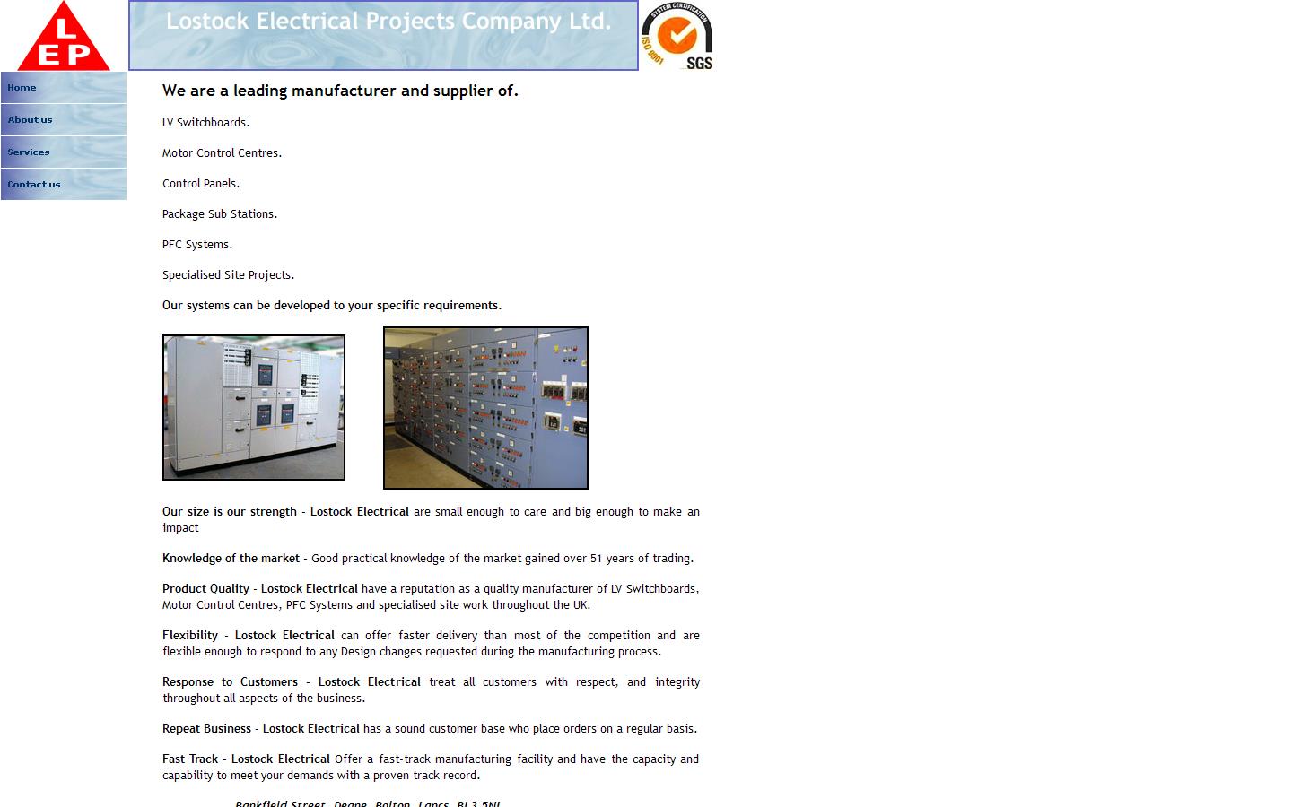 Lostock Electrical Projects Co. Ltd Website