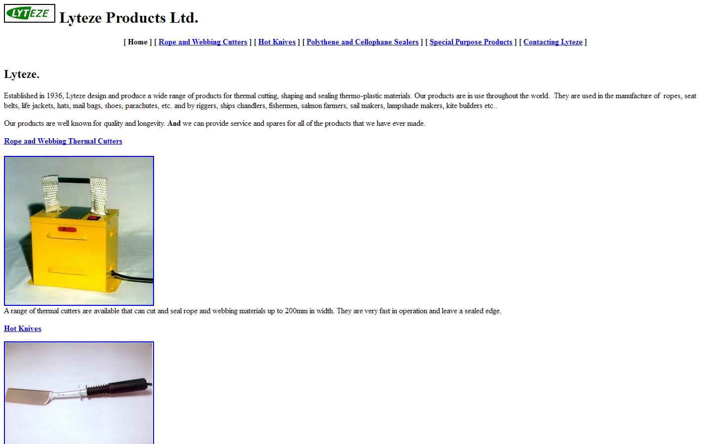 Lyteze Products Ltd Website