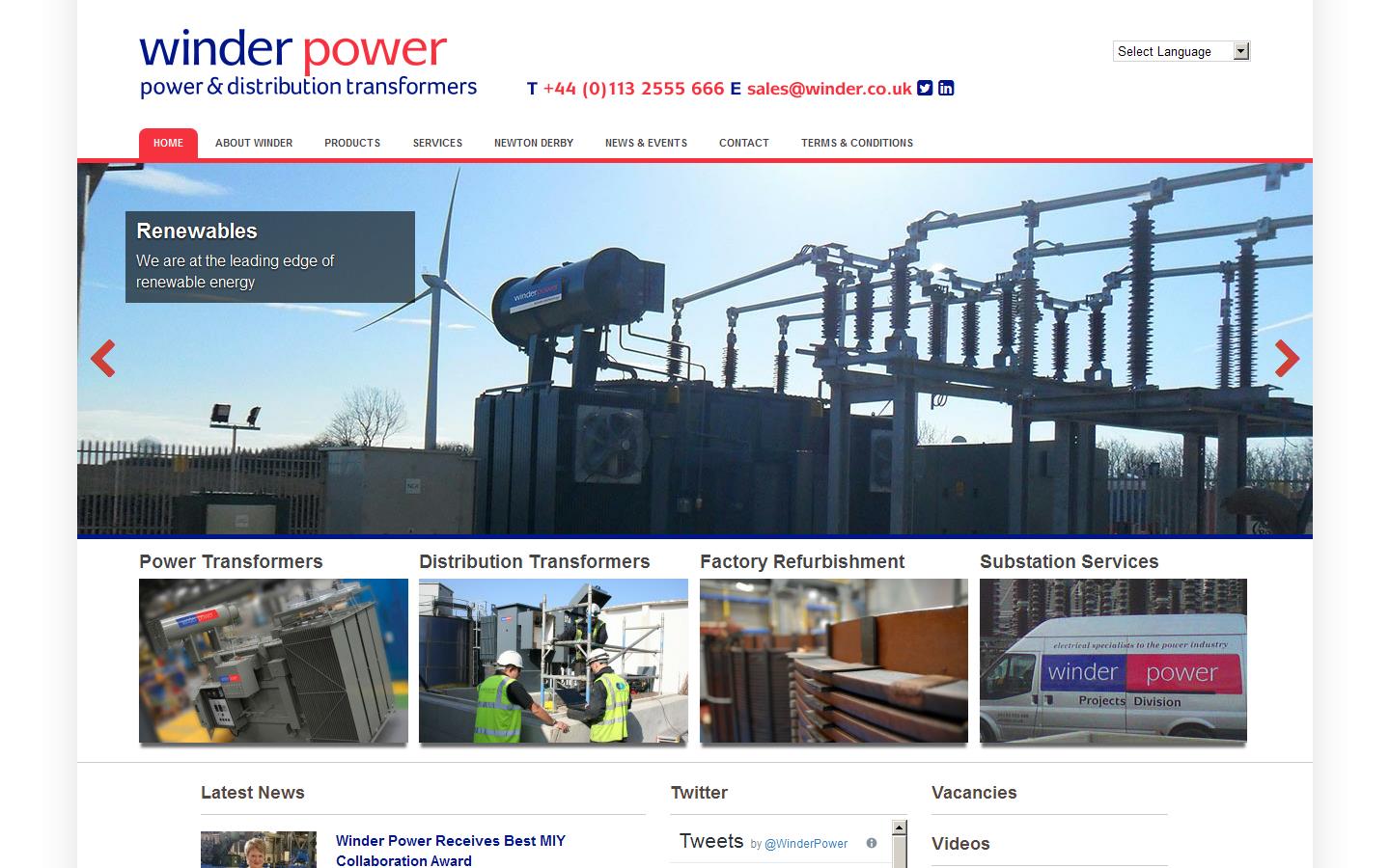 Winder Power Ltd Website