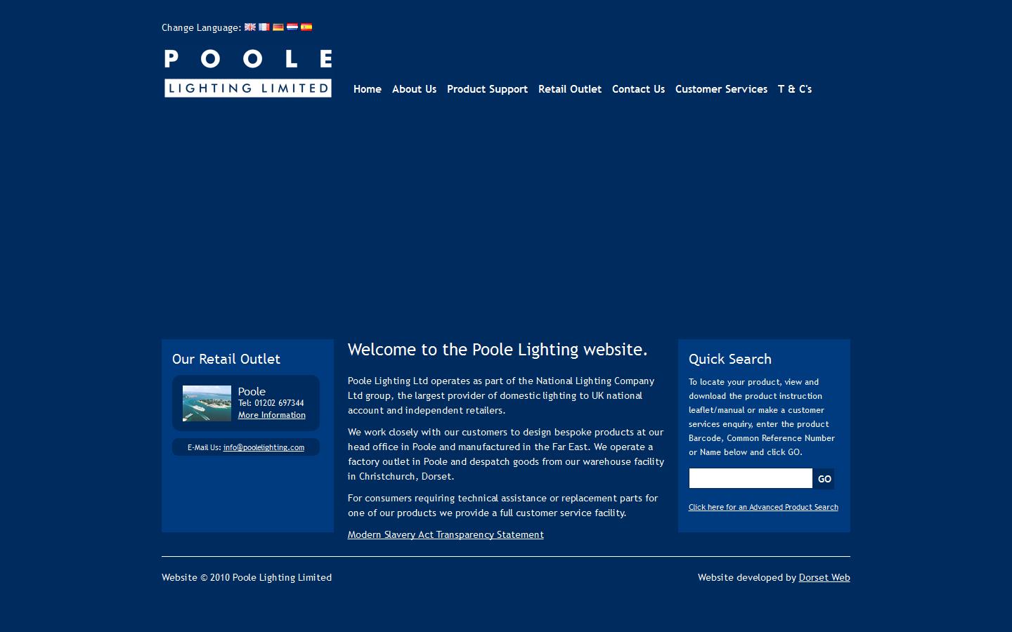 Poole Lighting Website