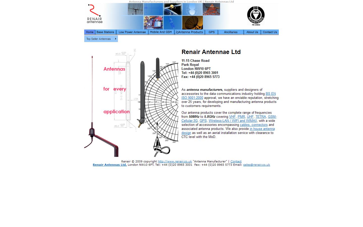 Renair Antennae Ltd Website