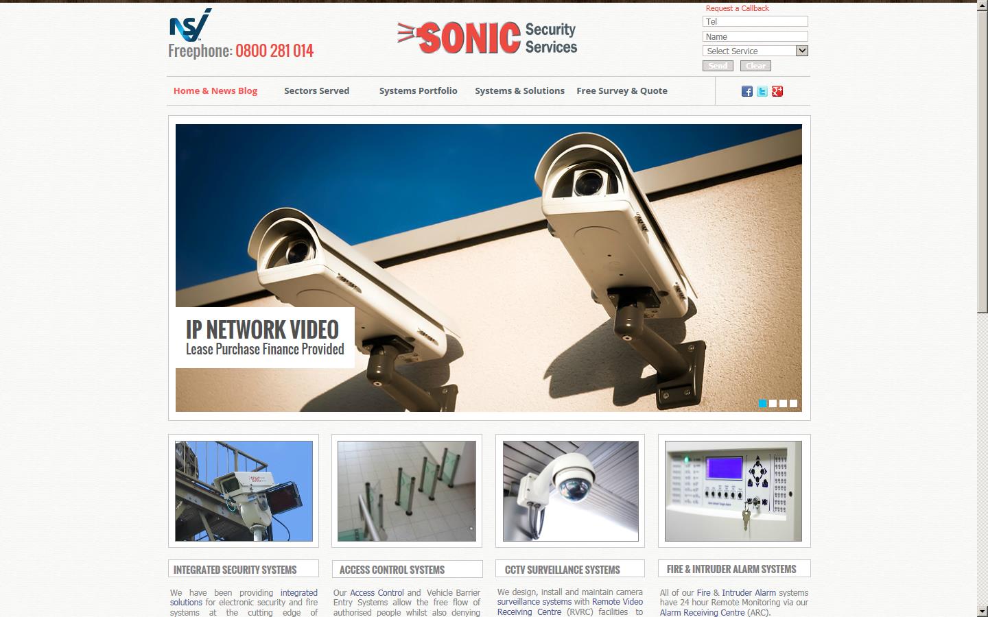 Sonic Security Services Ltd Website