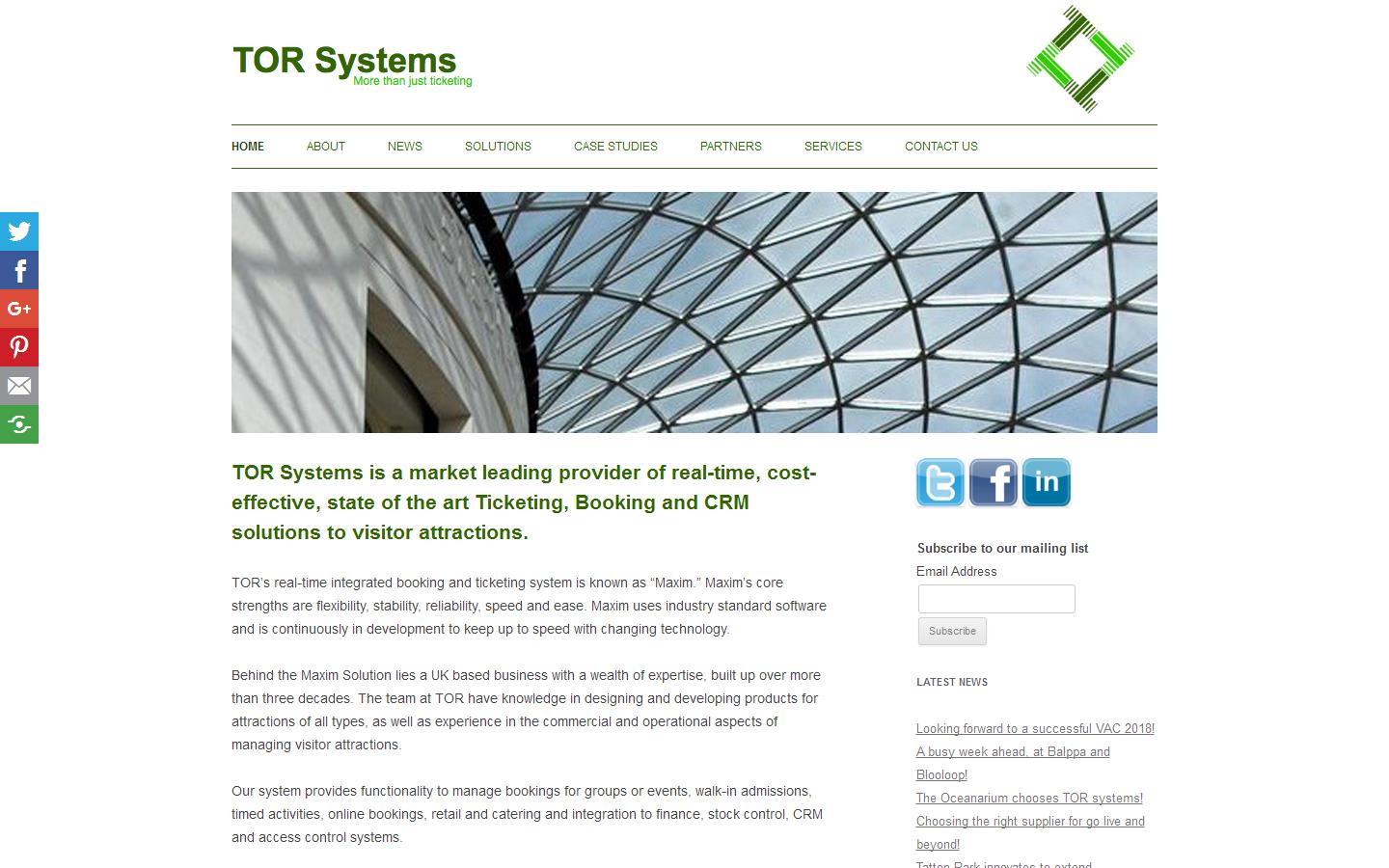 T O R Systems Website