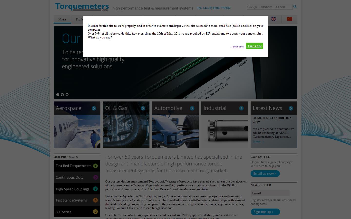 Torquemeters Ltd Website
