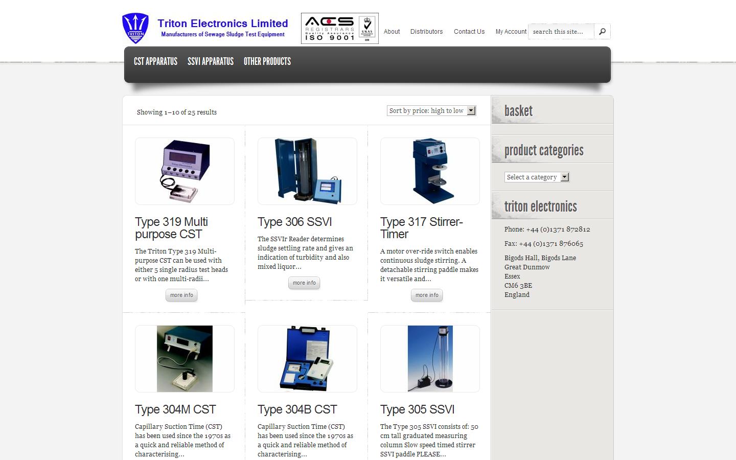 Triton Electronics Ltd Website