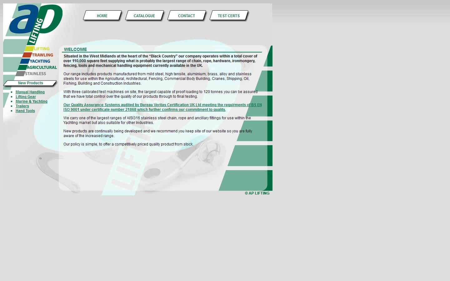 A P Lifting Gear Ltd Website