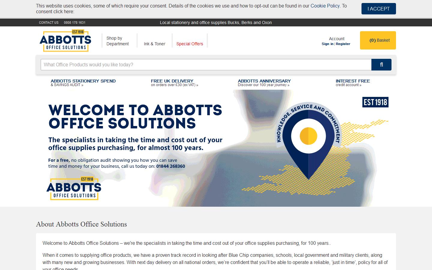 Abbotts Office Solutions Website