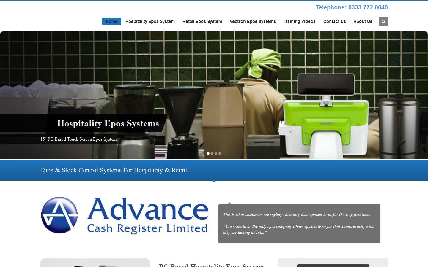 Advance Cash Register Website
