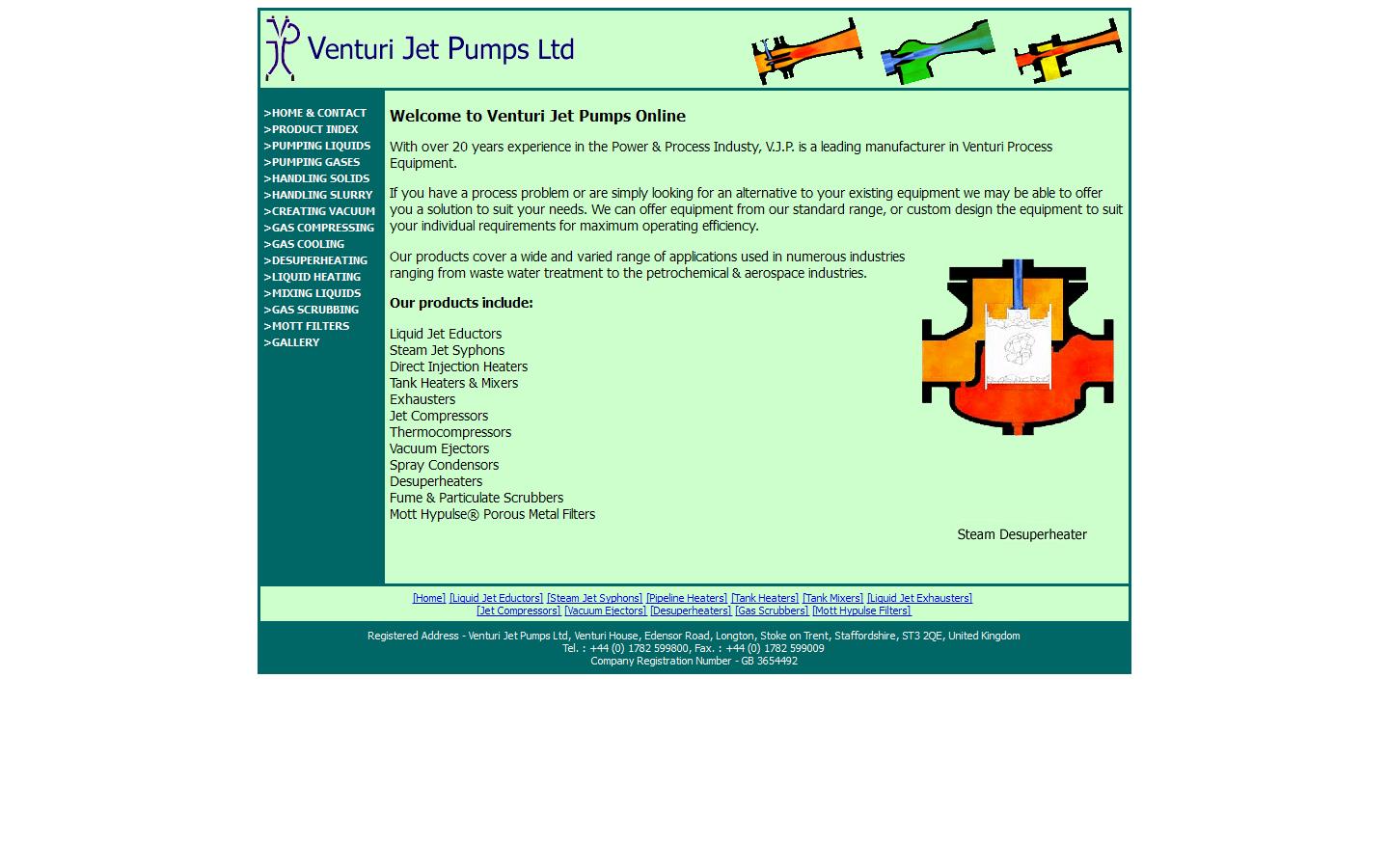 Venturi Jet Pumps Ltd Website