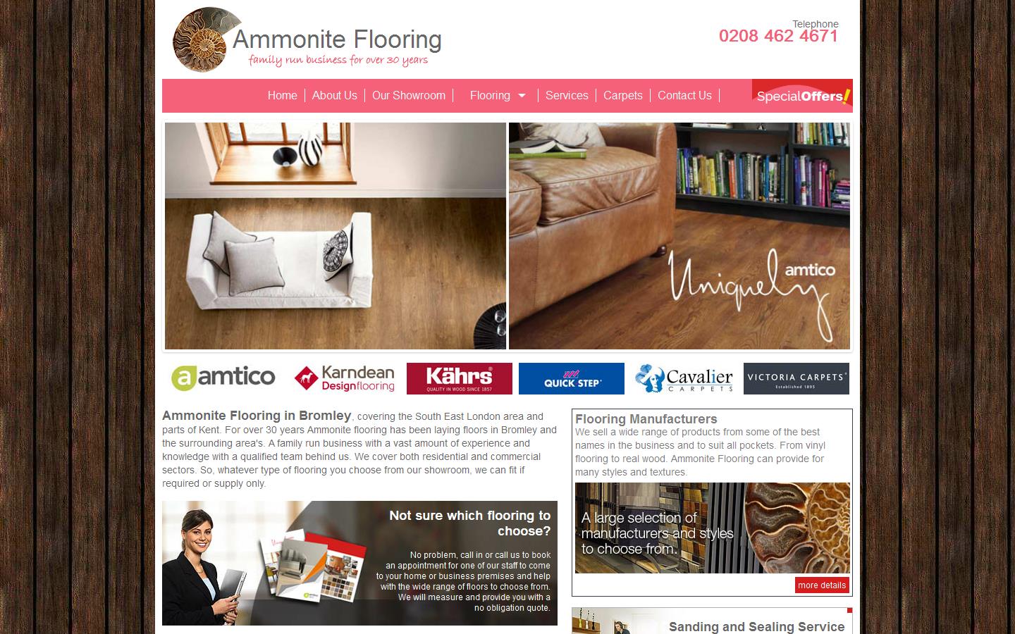 Ammonite Flooring Website