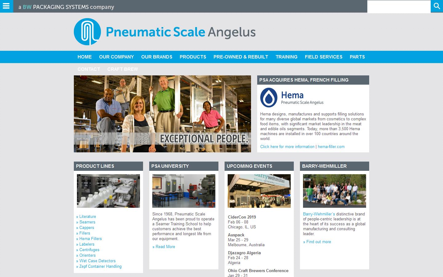 Pneumatic Scale Angelus Website