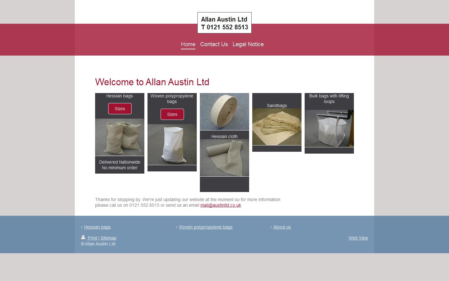Allan Austin Ltd Website