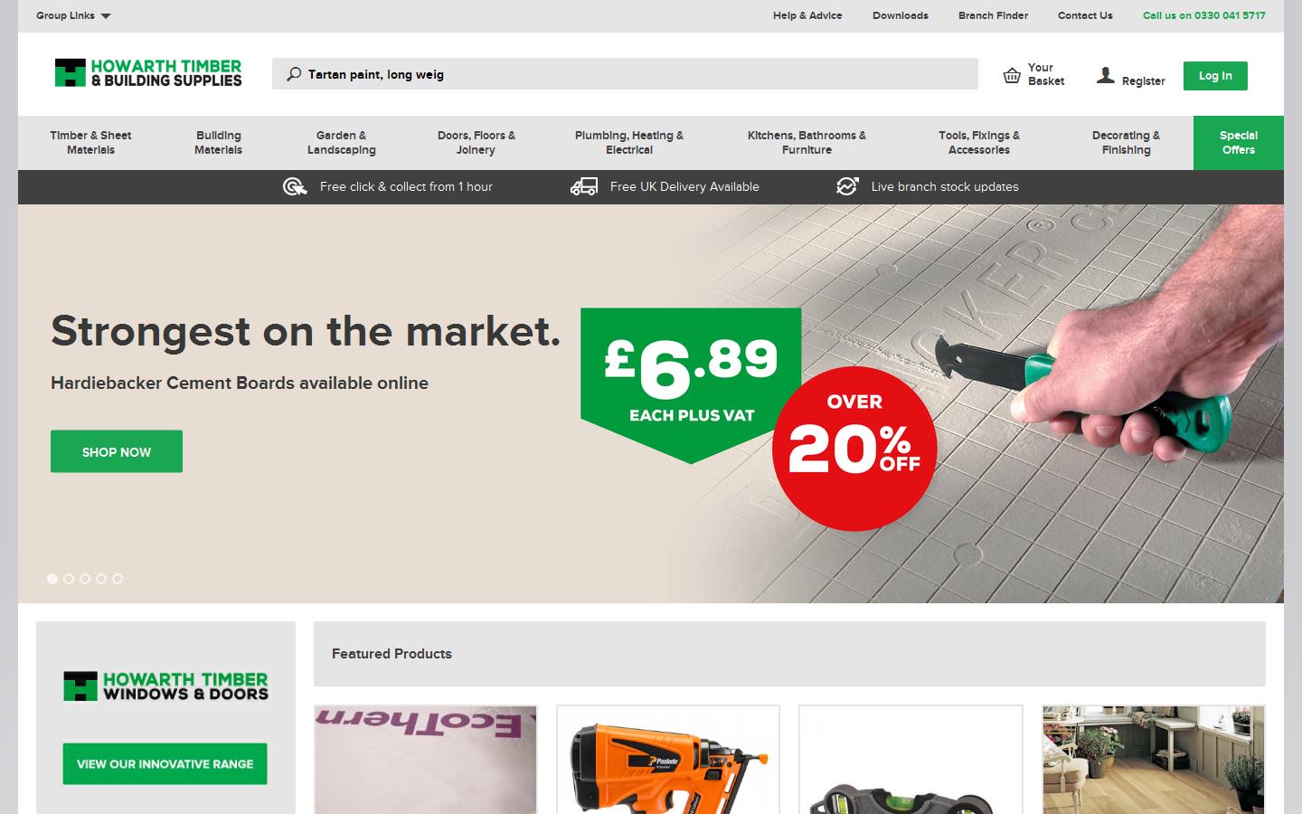 Howarth Timber & Building Supplies Website