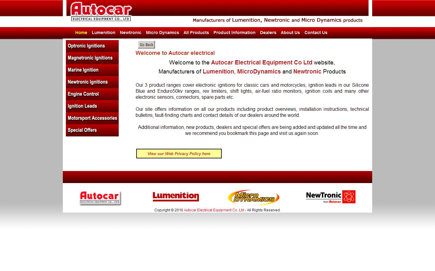 Autocar Electrical Equipment Co. Ltd Website