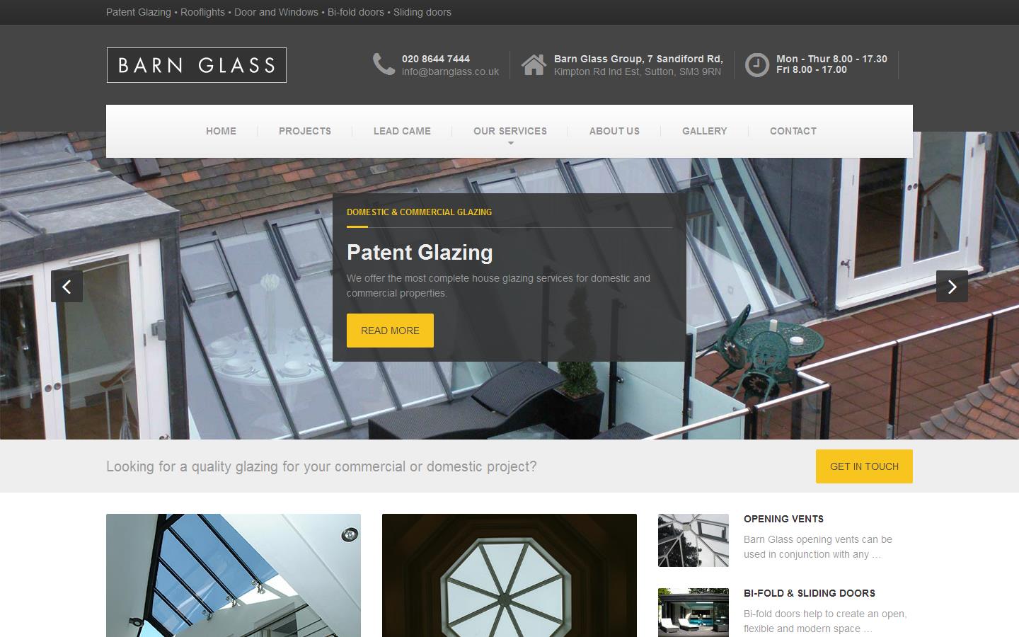 Barn Glassworks Ltd Website