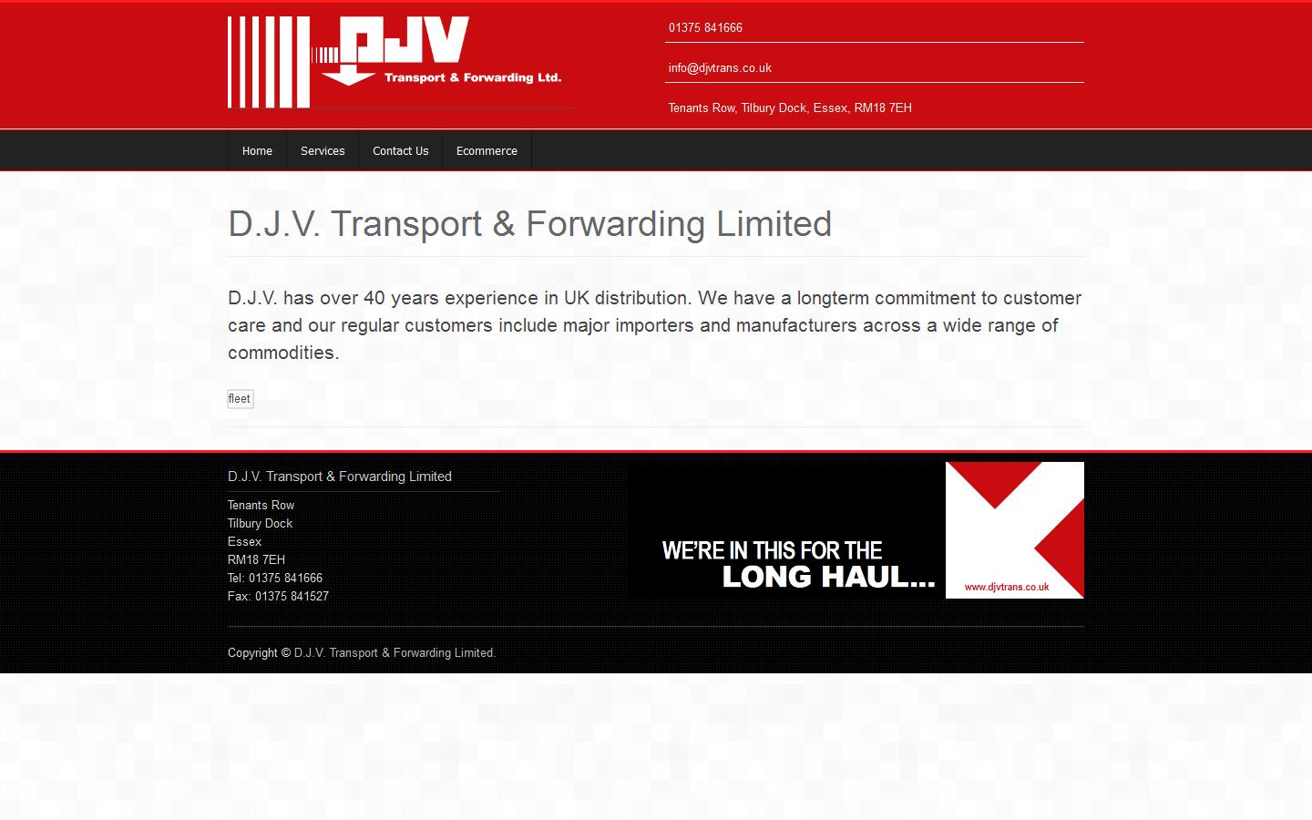 D J V Transport & Forwarding Ltd Website