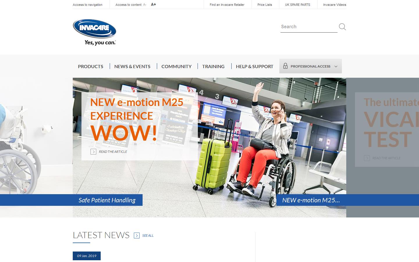 Invacare Ltd Website