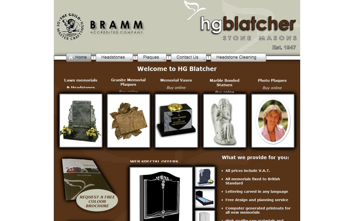 H G Blatcher Stonemasons Website