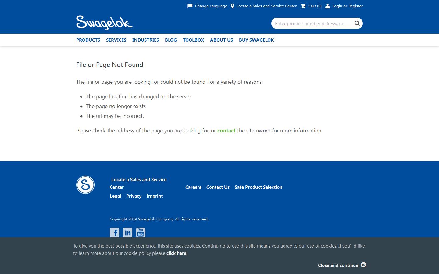 Swagelok Bristol Website