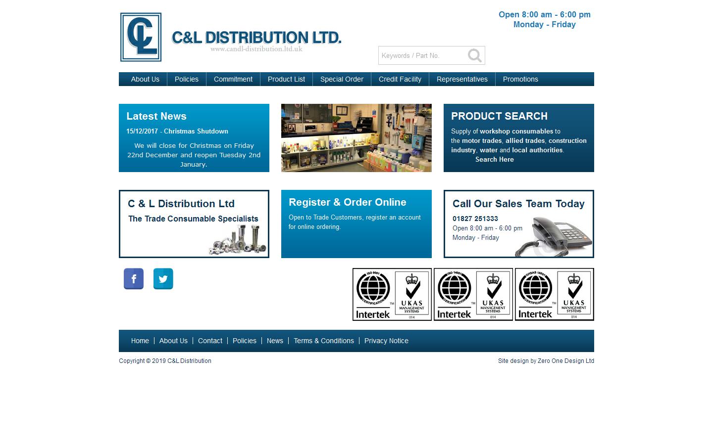 C & L Distribution Ltd Website