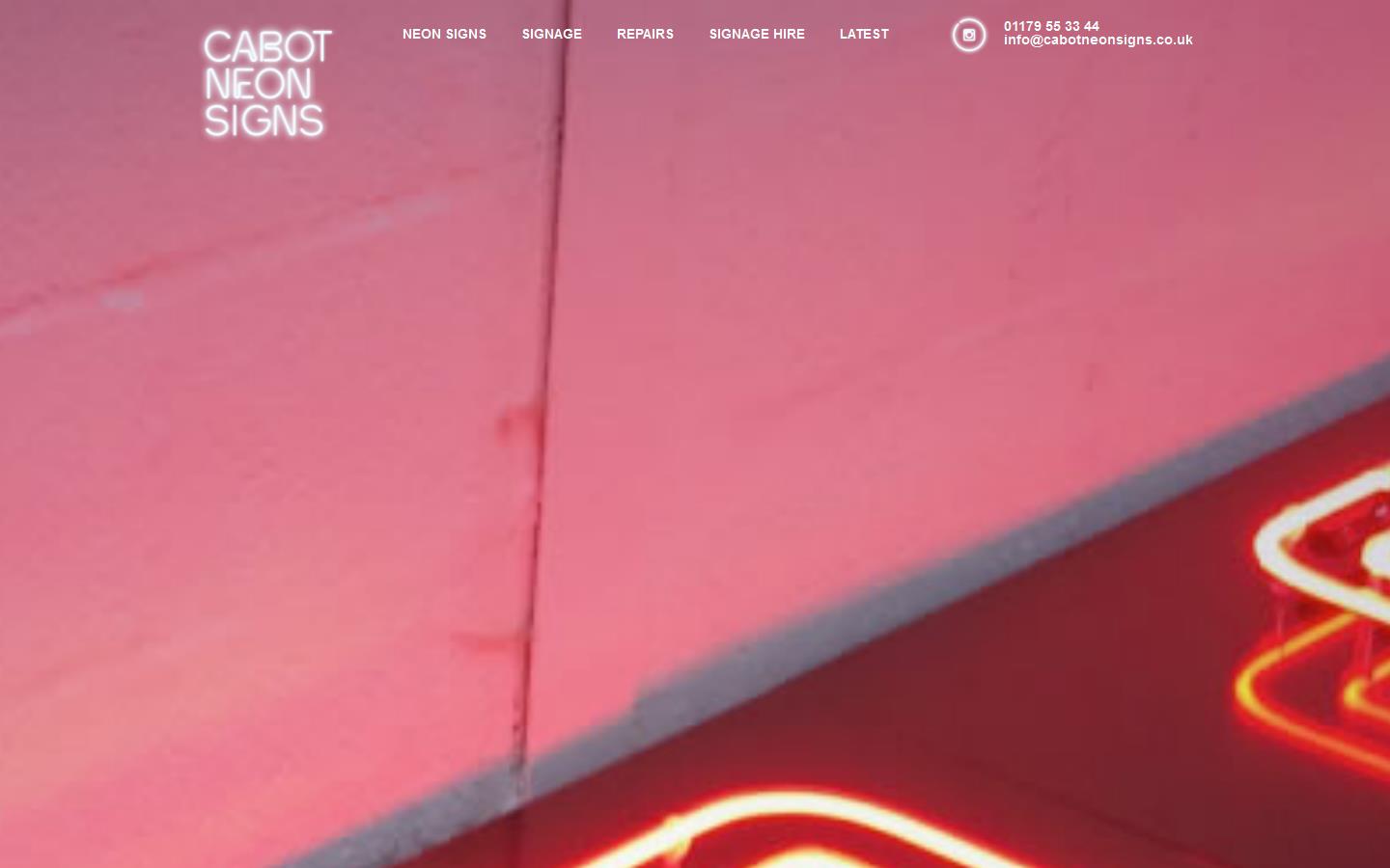 Cabot Neon Signs Website
