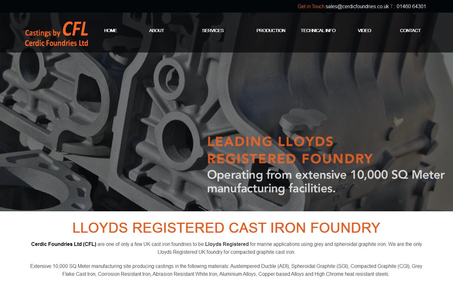 Cerdic Foundries Ltd Website