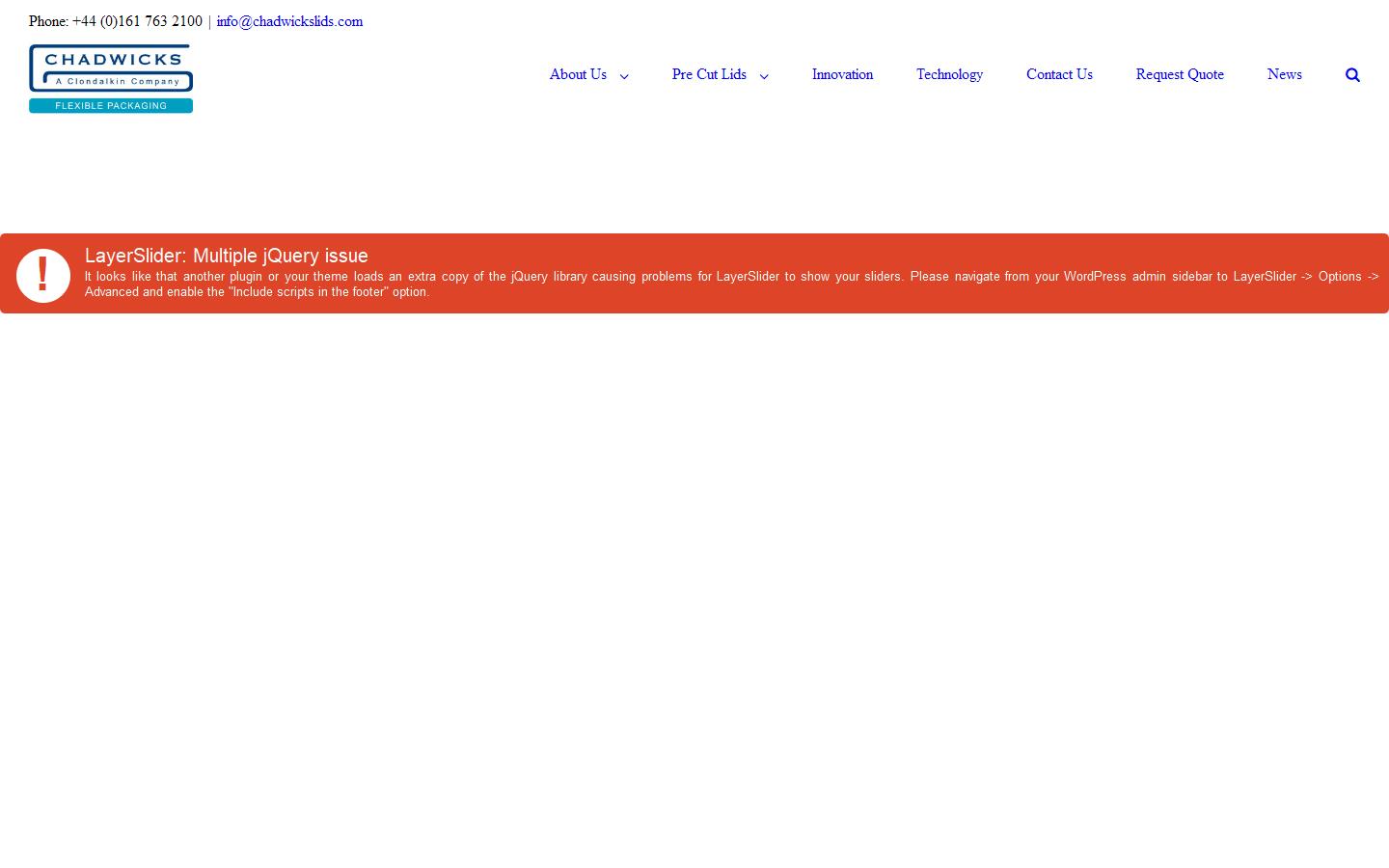 Chadwicks of Bury Website