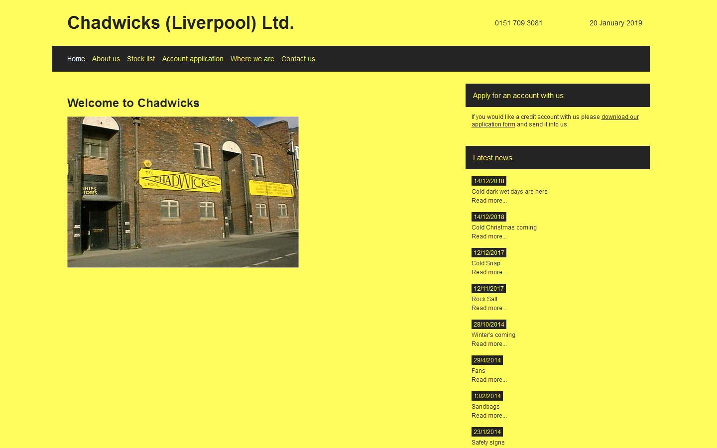 Chadwicks Liverpool Ltd Website