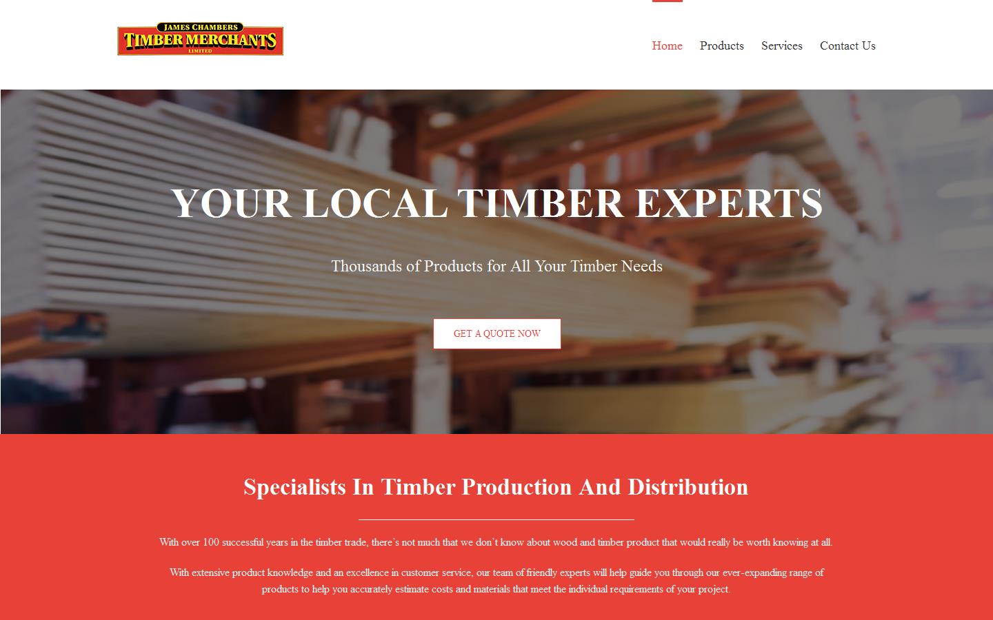 James Chambers Timber Merchants Website
