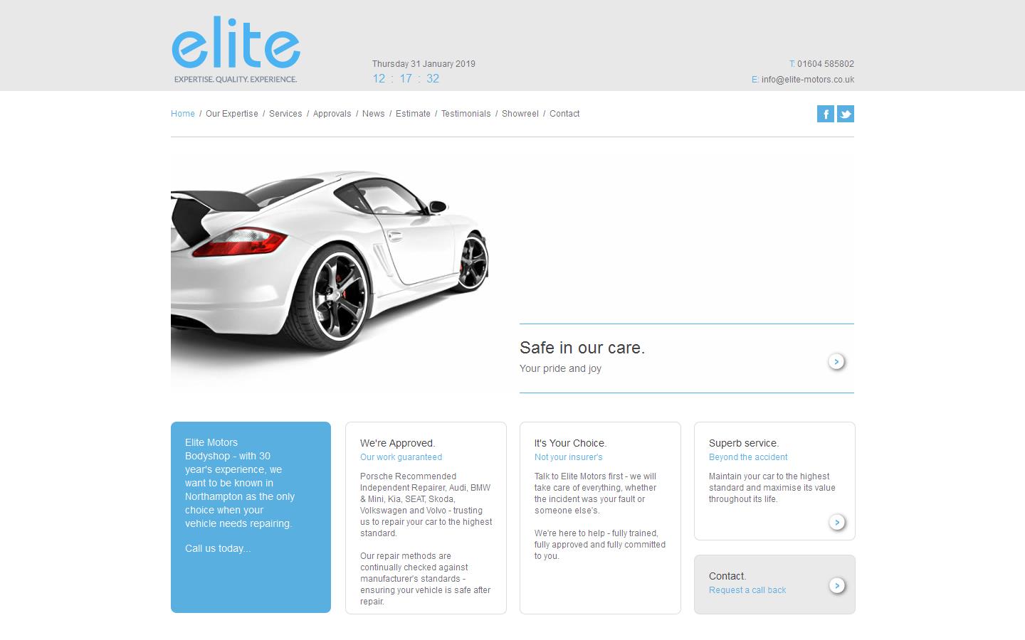 Elite Motors Bodyshop Ltd Website