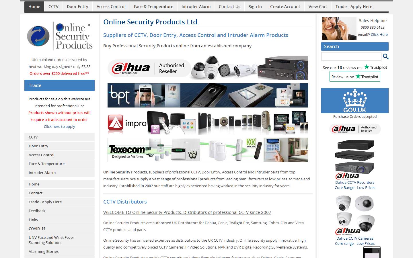 Online Security Products Ltd Website