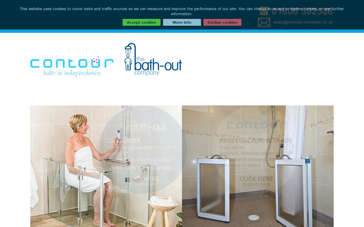 Contour Showers Website