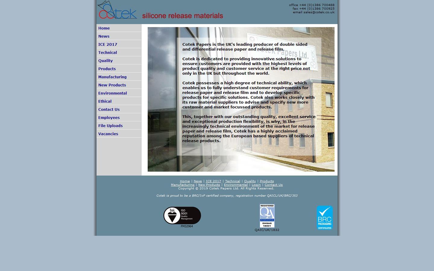 Cotek Papers Ltd Website