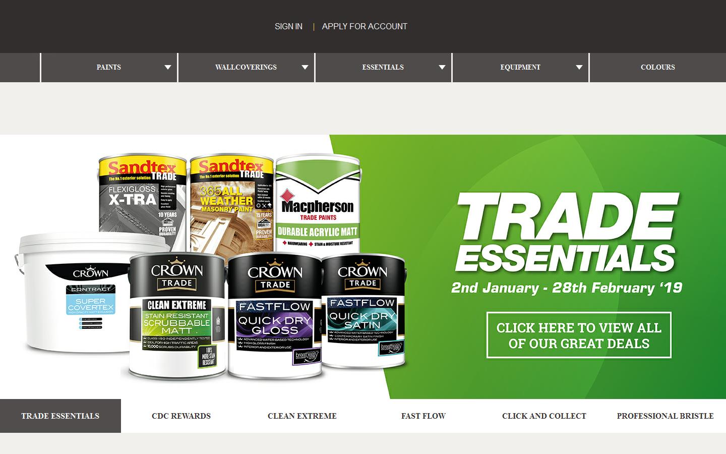 Crown Decorating Centre Website