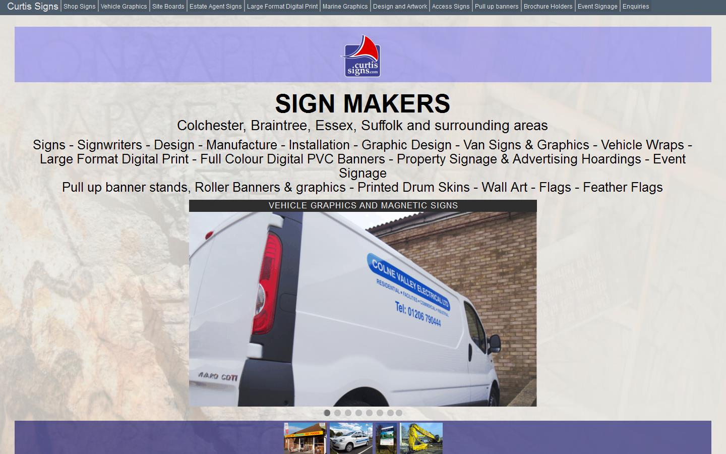 Curtis Signs Braintree Ltd Website