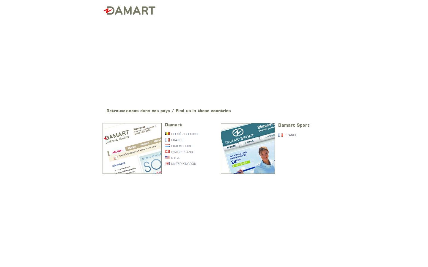 Damart Ltd Website