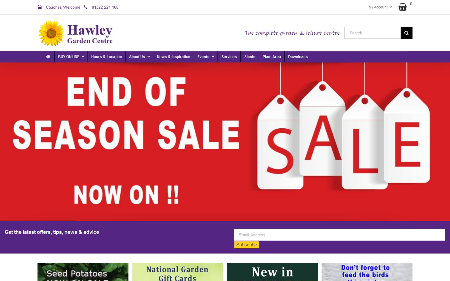 Hawley Garden Centre Website