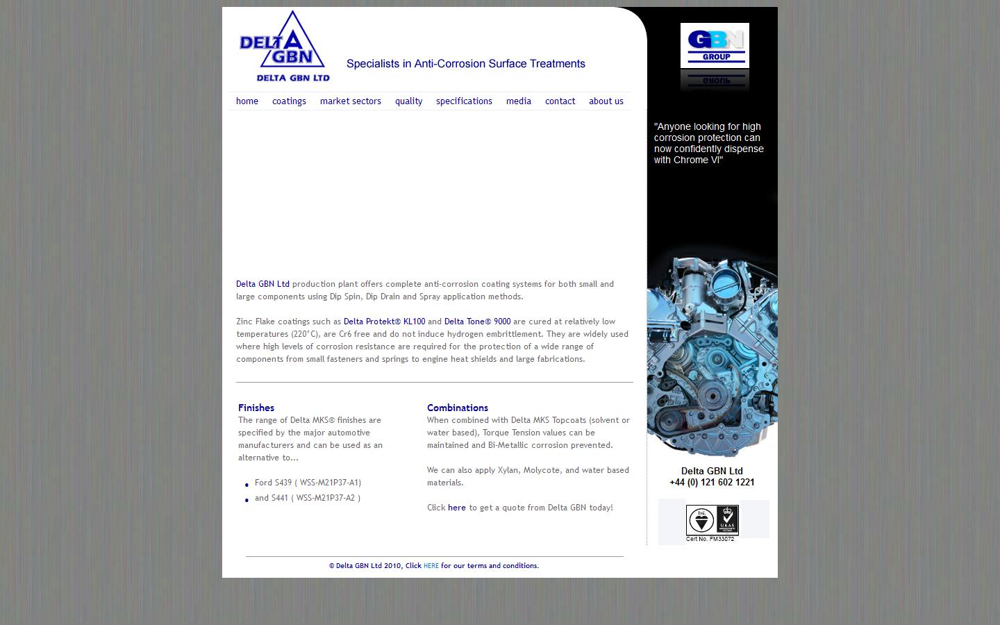 Delta GB N Ltd Website