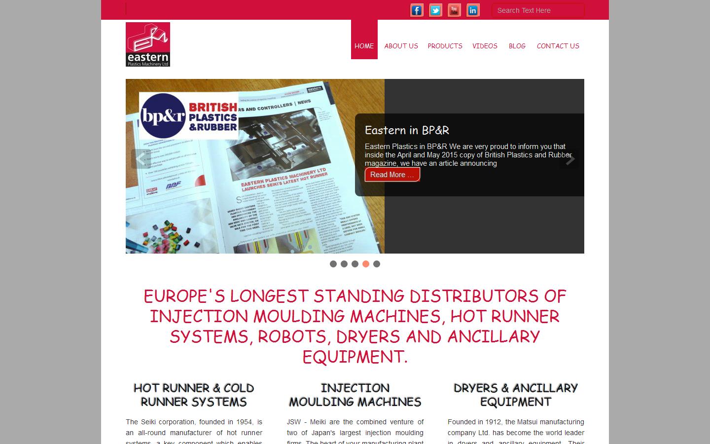 Eastern Plastics Machinery Ltd Website