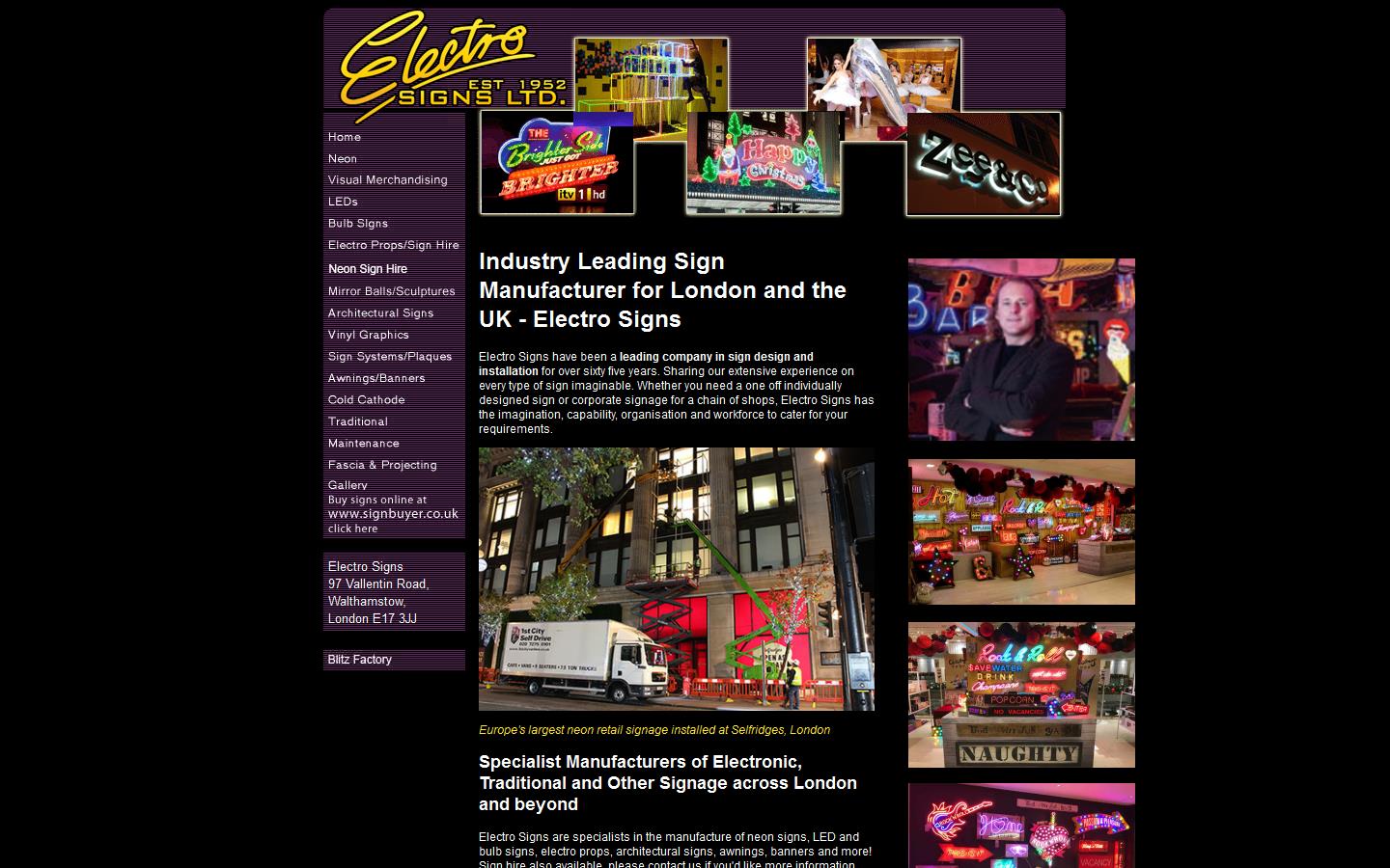 Electro Signs Ltd Website